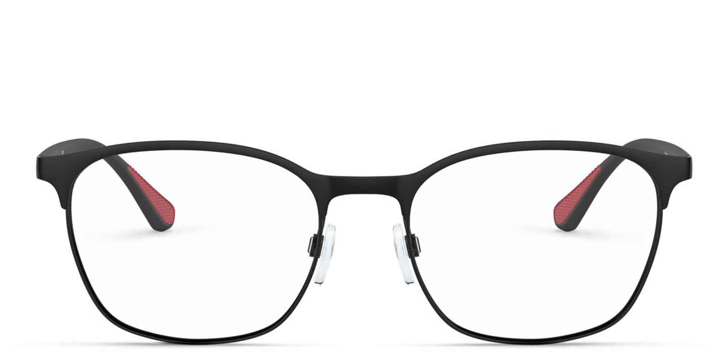 Emporio Armani Oval Eyeglasses in Matte Black – Product Photo 0