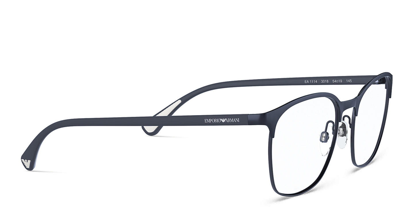 Emporio Armani Square Eyeglasses in Blue – Product Photo 3