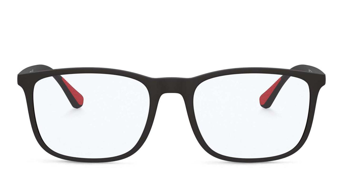 Emporio Armani Unisex Rectangle Eyeglasses in Matte Black – Product Photo 0