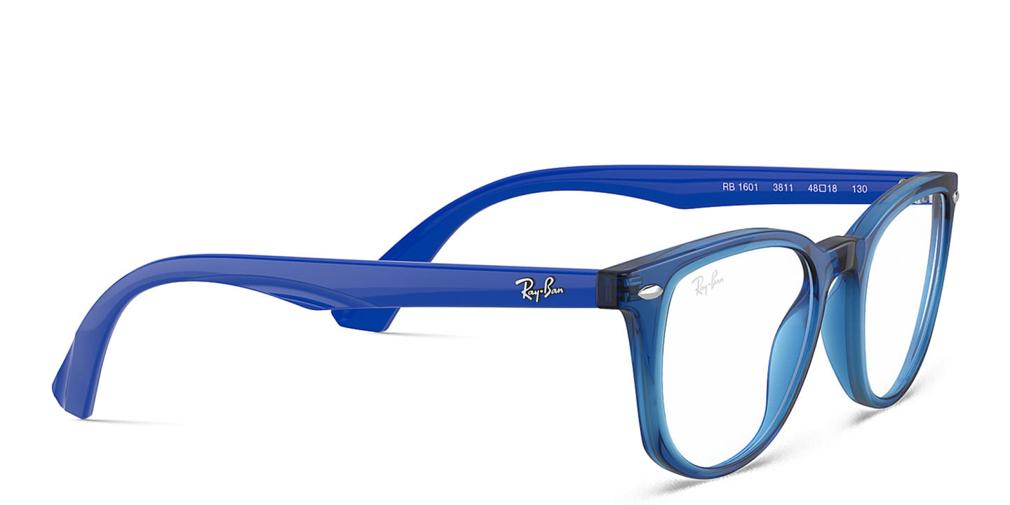 Ray-Ban Junior Kids Square Eyeglasses in Blue – Product Photo 3