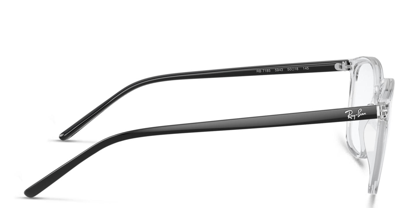 Ray-Ban Logo-Embossed Unisex Square Eyeglasses in Clear – Product Photo 2