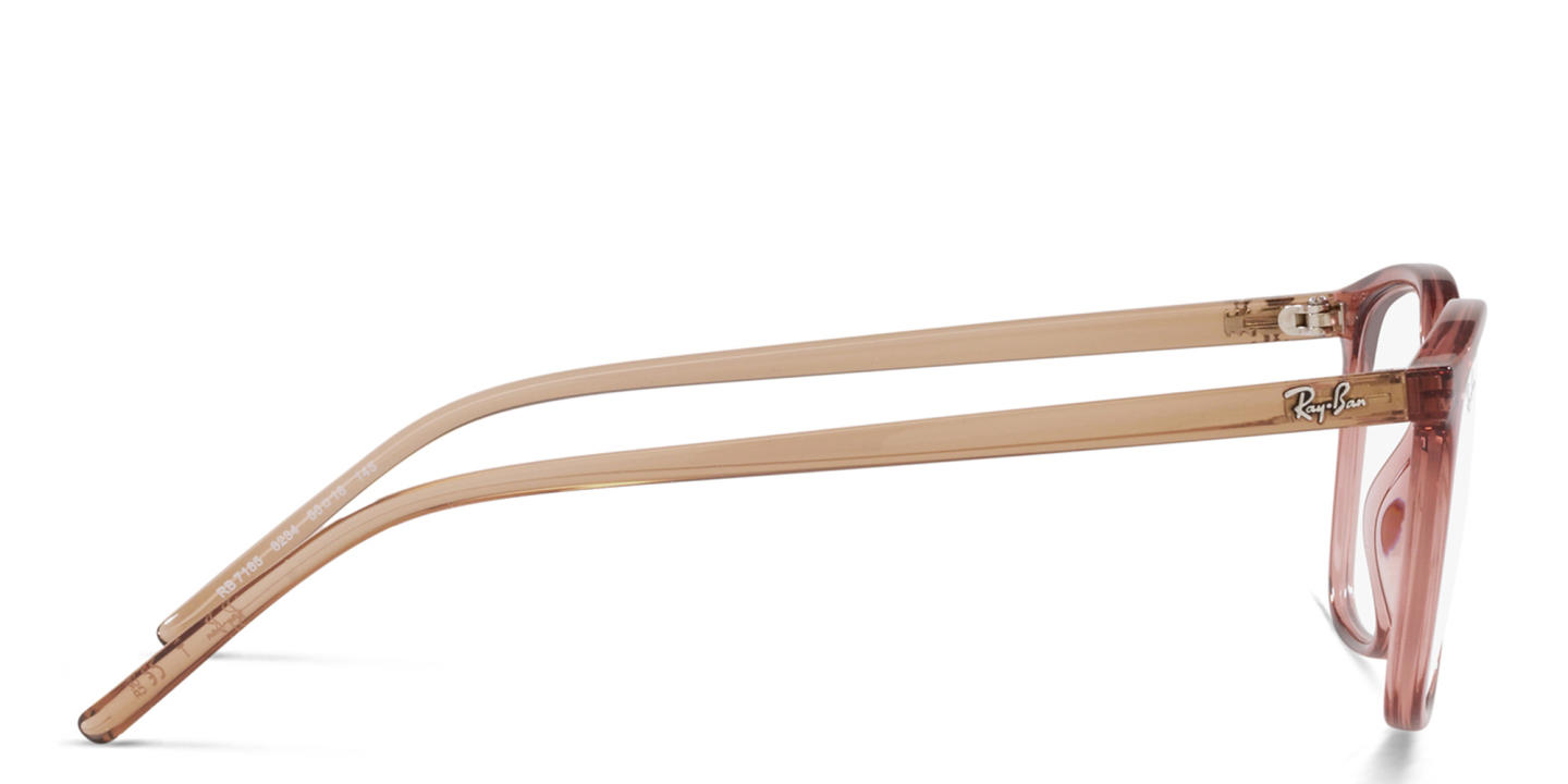 Ray-Ban Unisex Square Eyeglasses in Transparent light brown – Product Photo 2