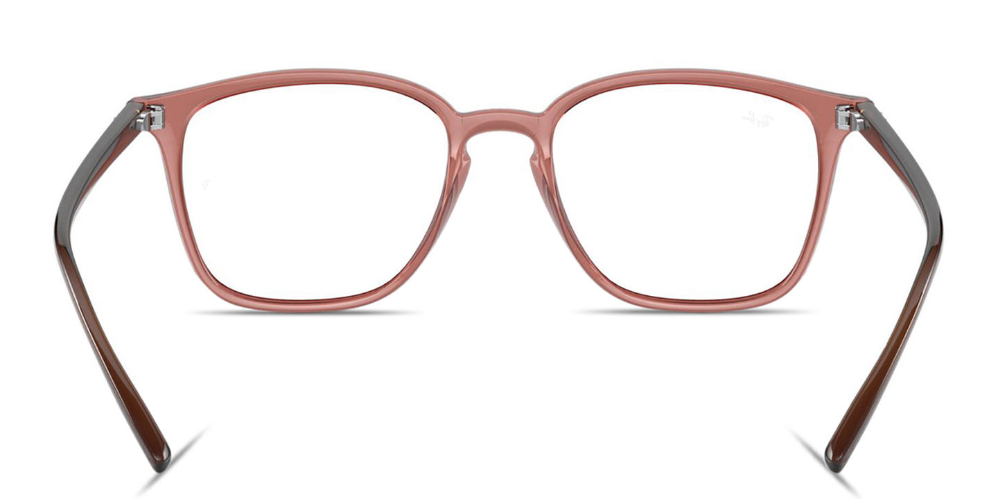 Ray-Ban Optics Unisex Square Eyeglasses in Transparent light brown – Product Photo 3