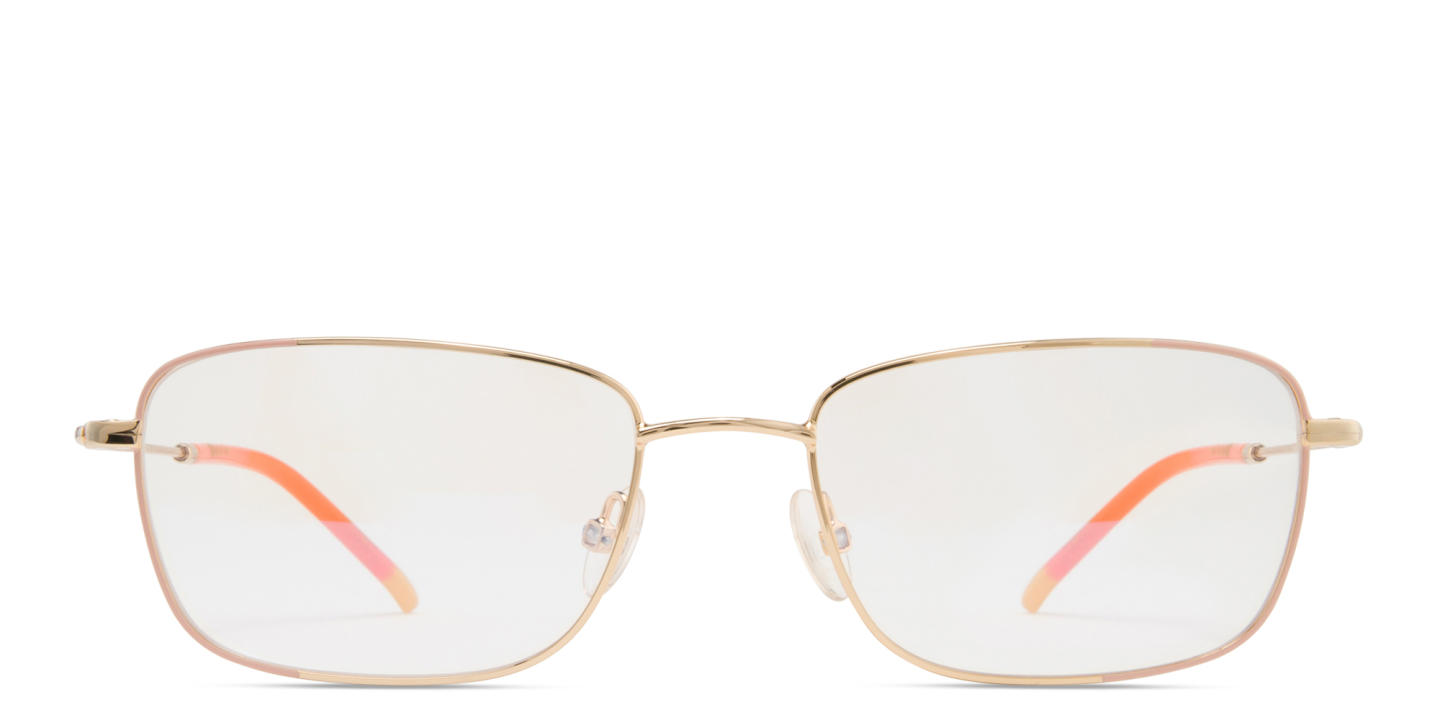 Belvie Rectangle Eyeglasses in Gold – Product Photo 0