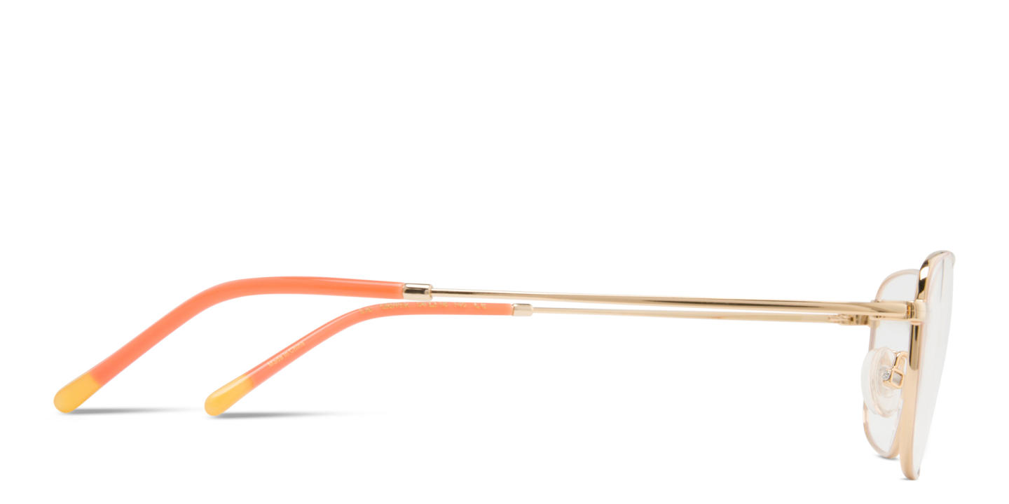 Belvie Rectangle Eyeglasses in Gold – Product Photo 3