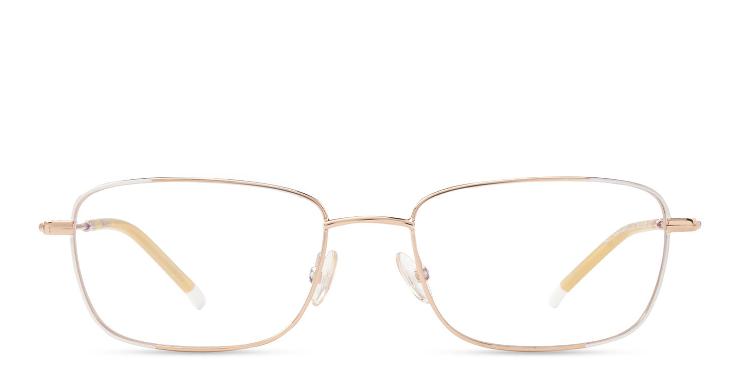 Belvie Rectangle Eyeglasses in White – Product Photo 0