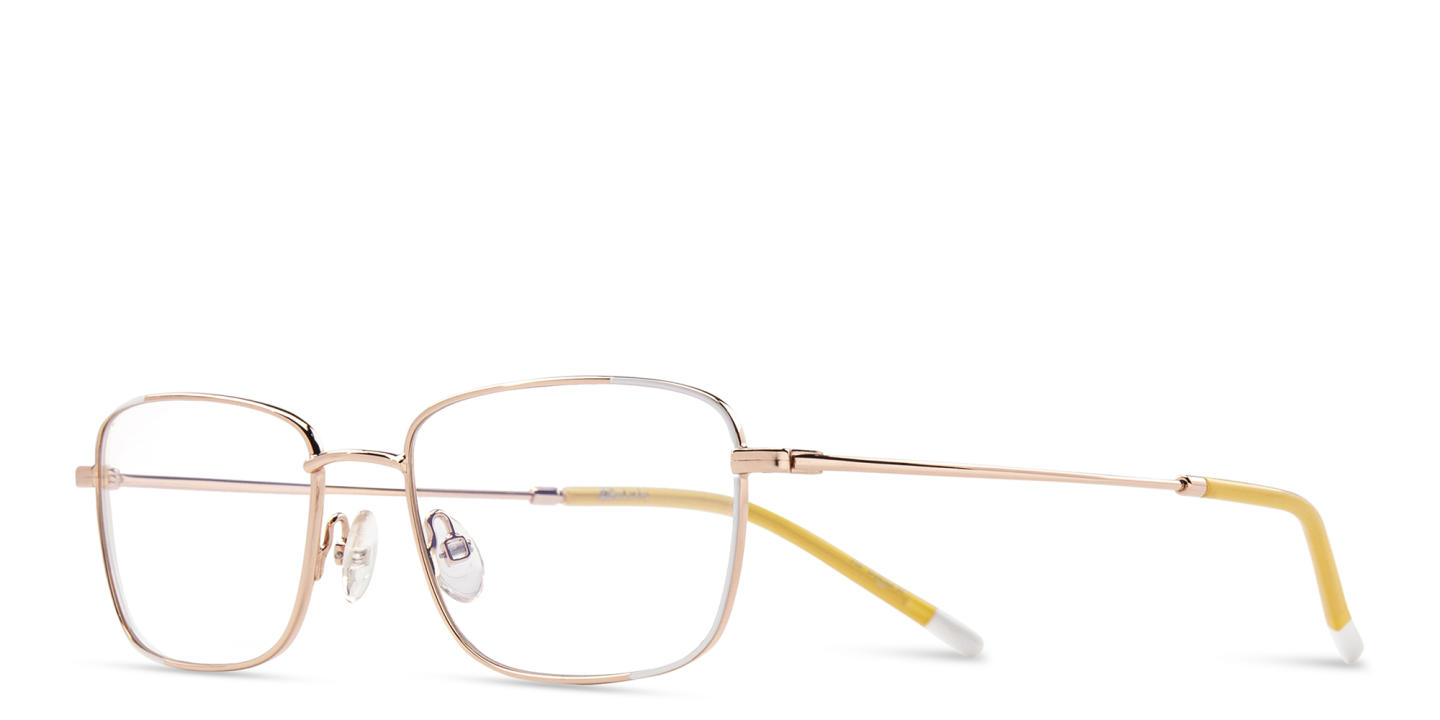 Belvie Rectangle Eyeglasses in White – Product Photo 1
