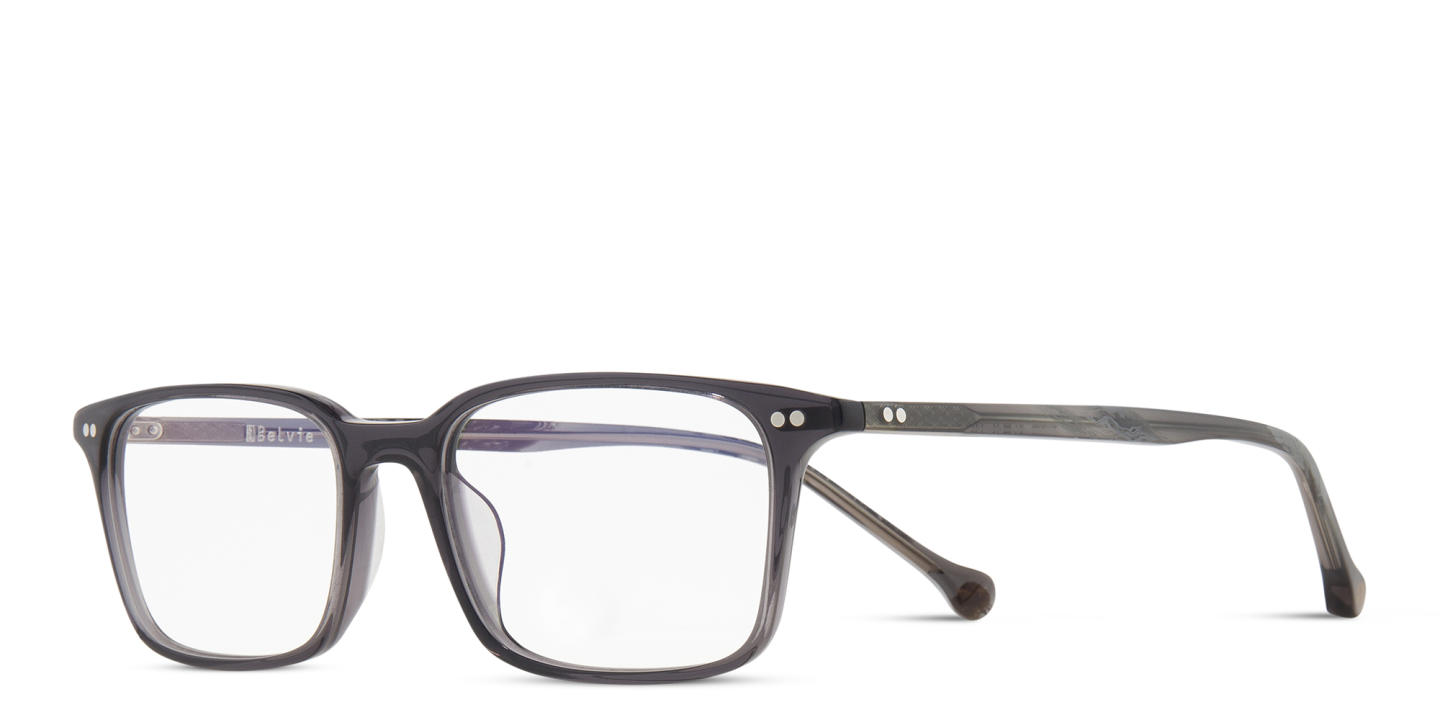Belvie Unisex Rectangle Eyeglasses in Grey – Product Photo 1
