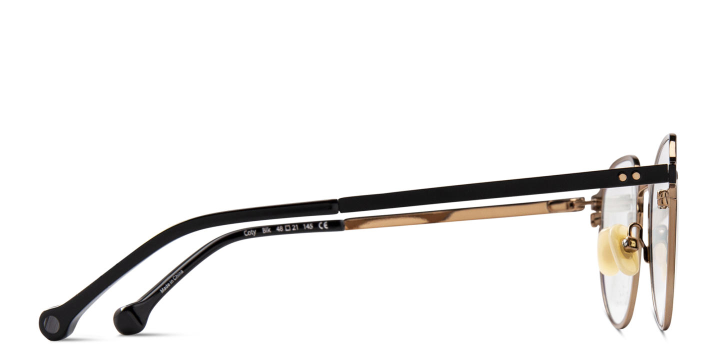 Belvie Unisex Round Eyeglasses in Black – Product Photo 3