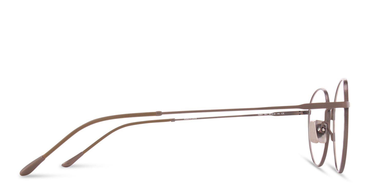 Belvie Unisex Round Eyeglasses in Brown – Product Photo 3