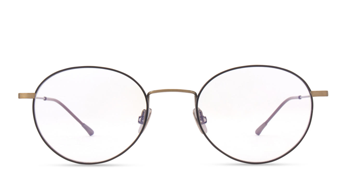 Belvie Unisex Round Eyeglasses in Black – Product Photo 0