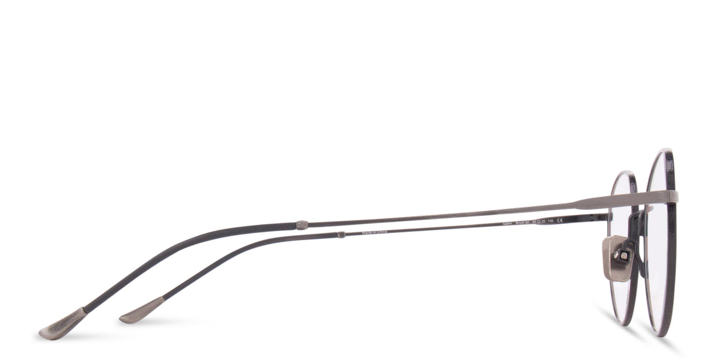 Belvie Unisex Round Eyeglasses in Silver – Product Photo 3