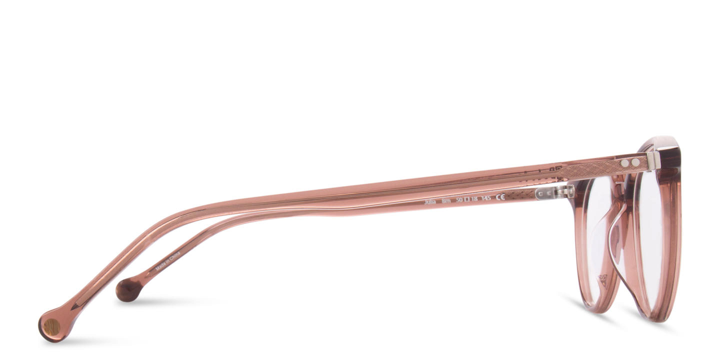 Belvie Unisex Round Eyeglasses in Brown – Product Photo 3