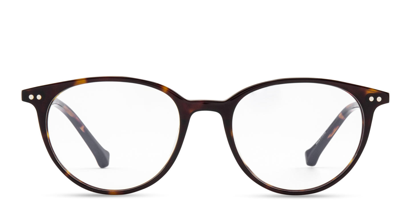Belvie Unisex Round Eyeglasses in Havana – Product Photo 0