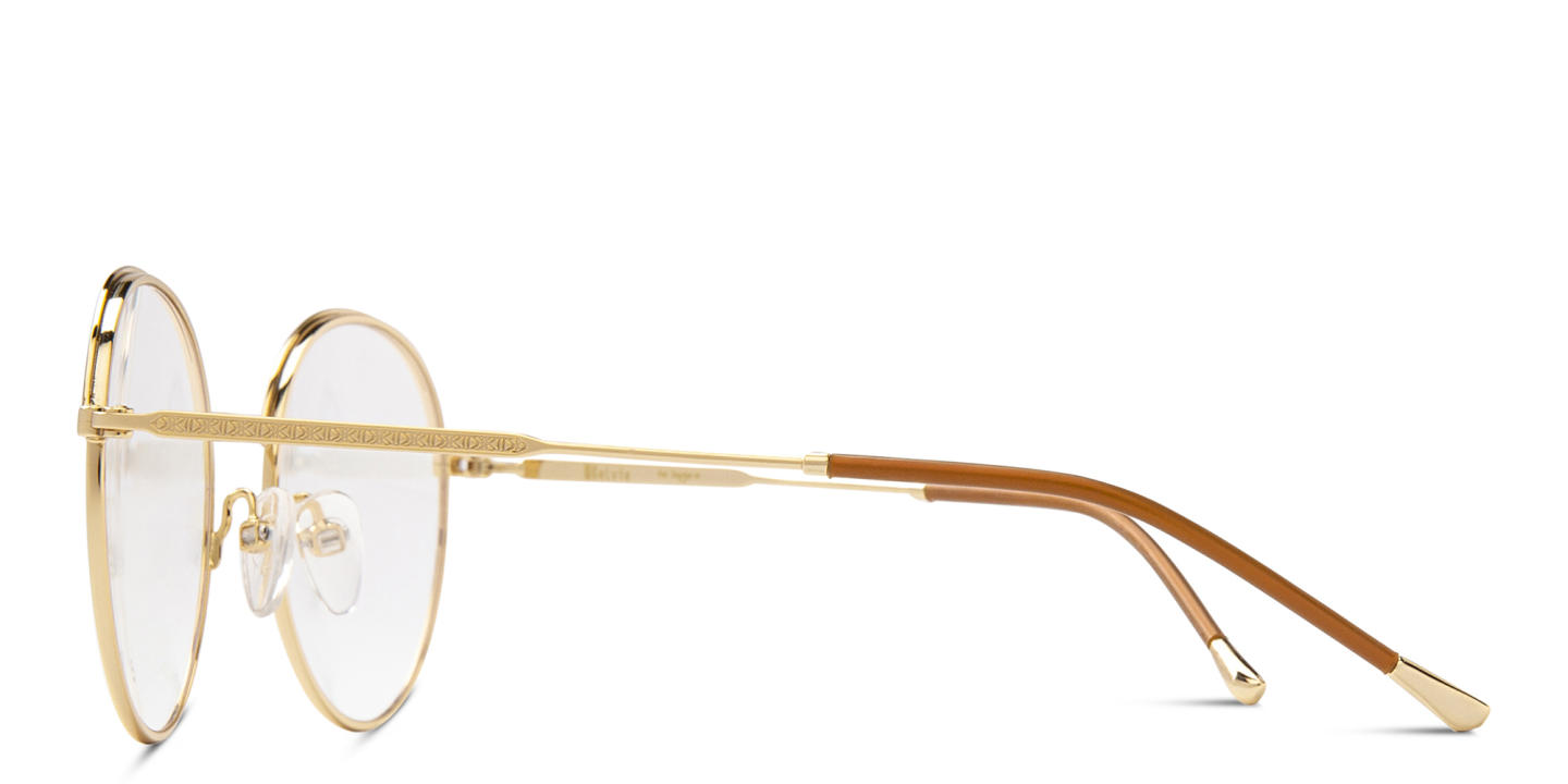 Belvie Round Eyeglasses in Brown – Product Photo 2