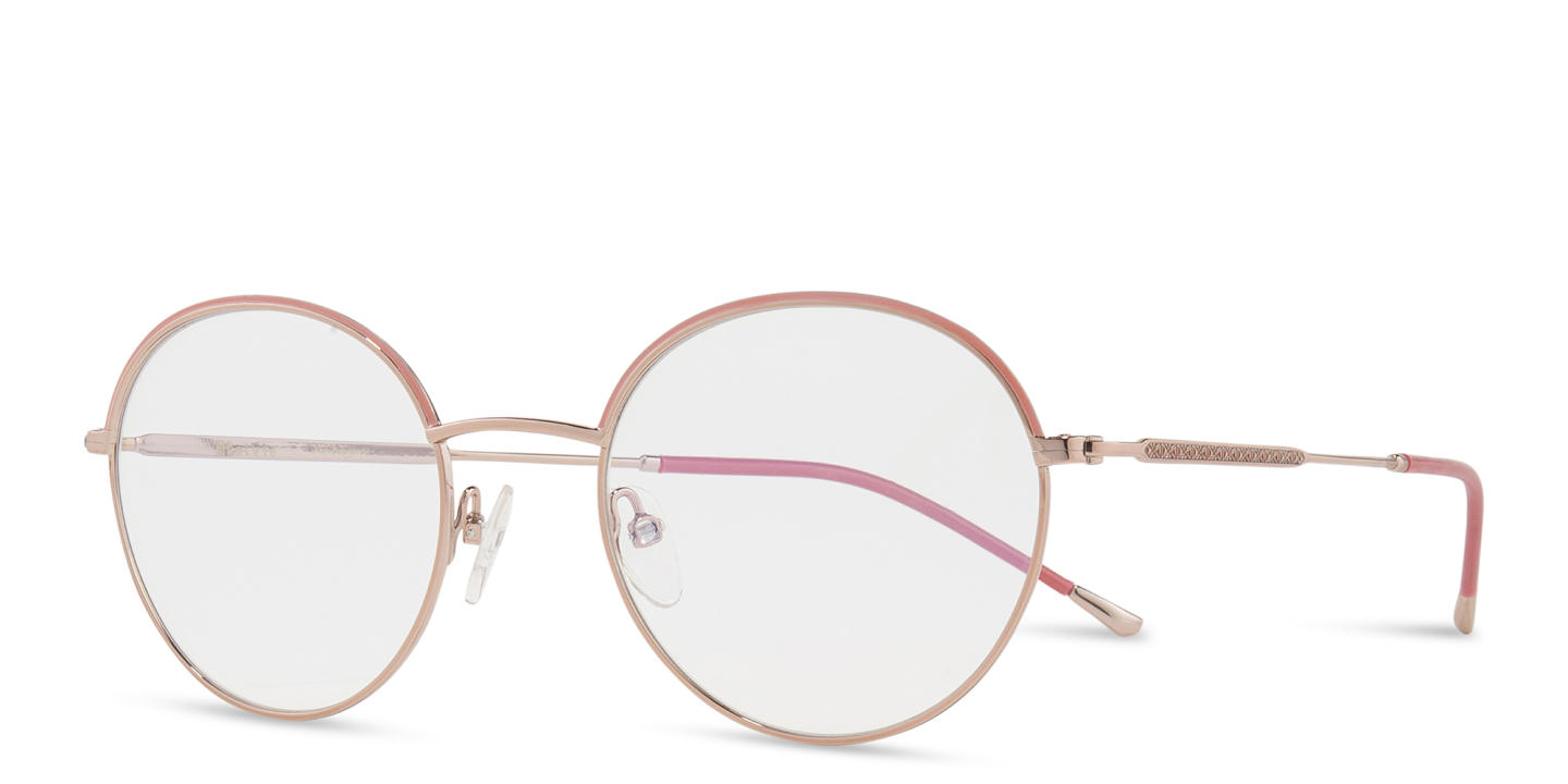 Belvie Round Eyeglasses in Nude – Product Photo 1