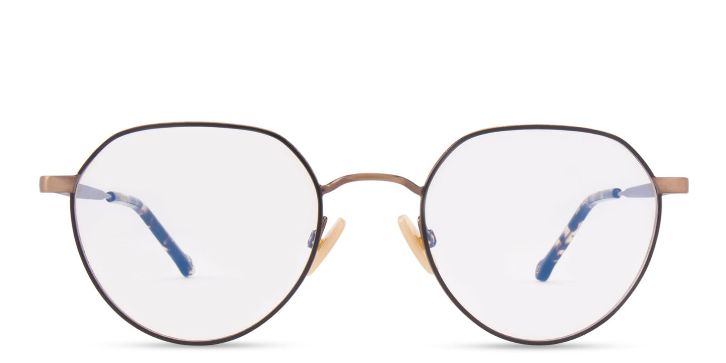 Belvie Unisex Round Eyeglasses in Black – Product Photo 0