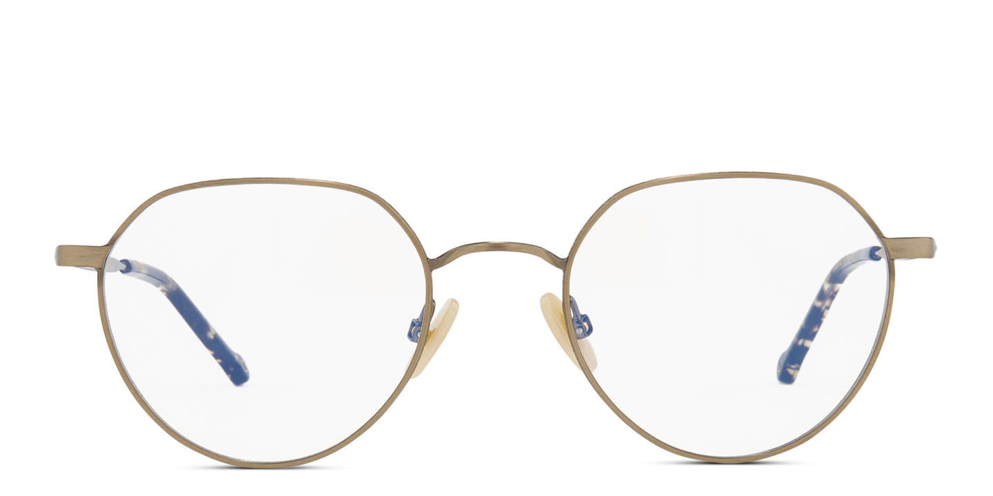 Belvie Unisex Round Eyeglasses in Gold – Product Photo 0