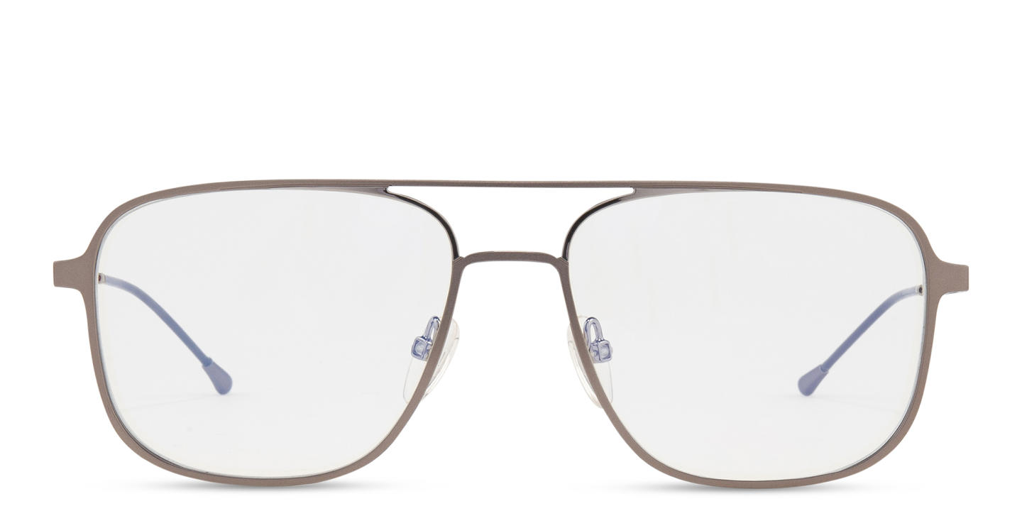 Shop Belvie Unisex Aviator Eyeglasses in Beige online.