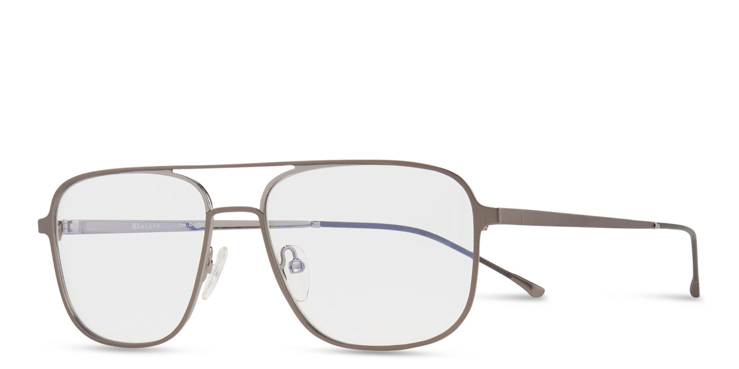 Shop Belvie Unisex Aviator Eyeglasses in Beige online.