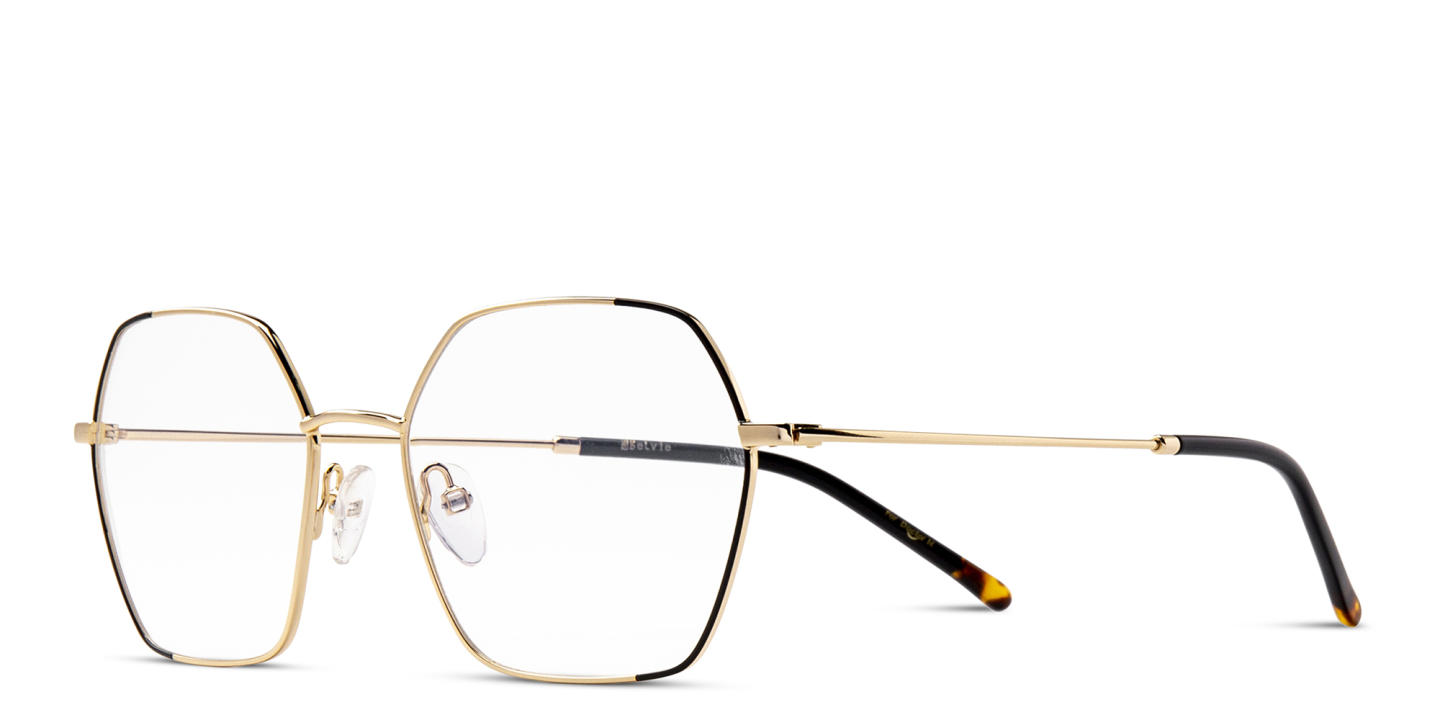 Belvie Oversized Irregular Eyeglasses in Black – Product Photo 1