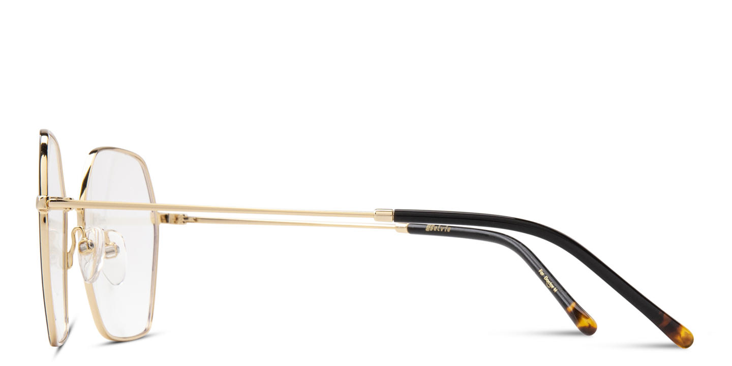 Belvie Oversized Irregular Eyeglasses in Black – Product Photo 2