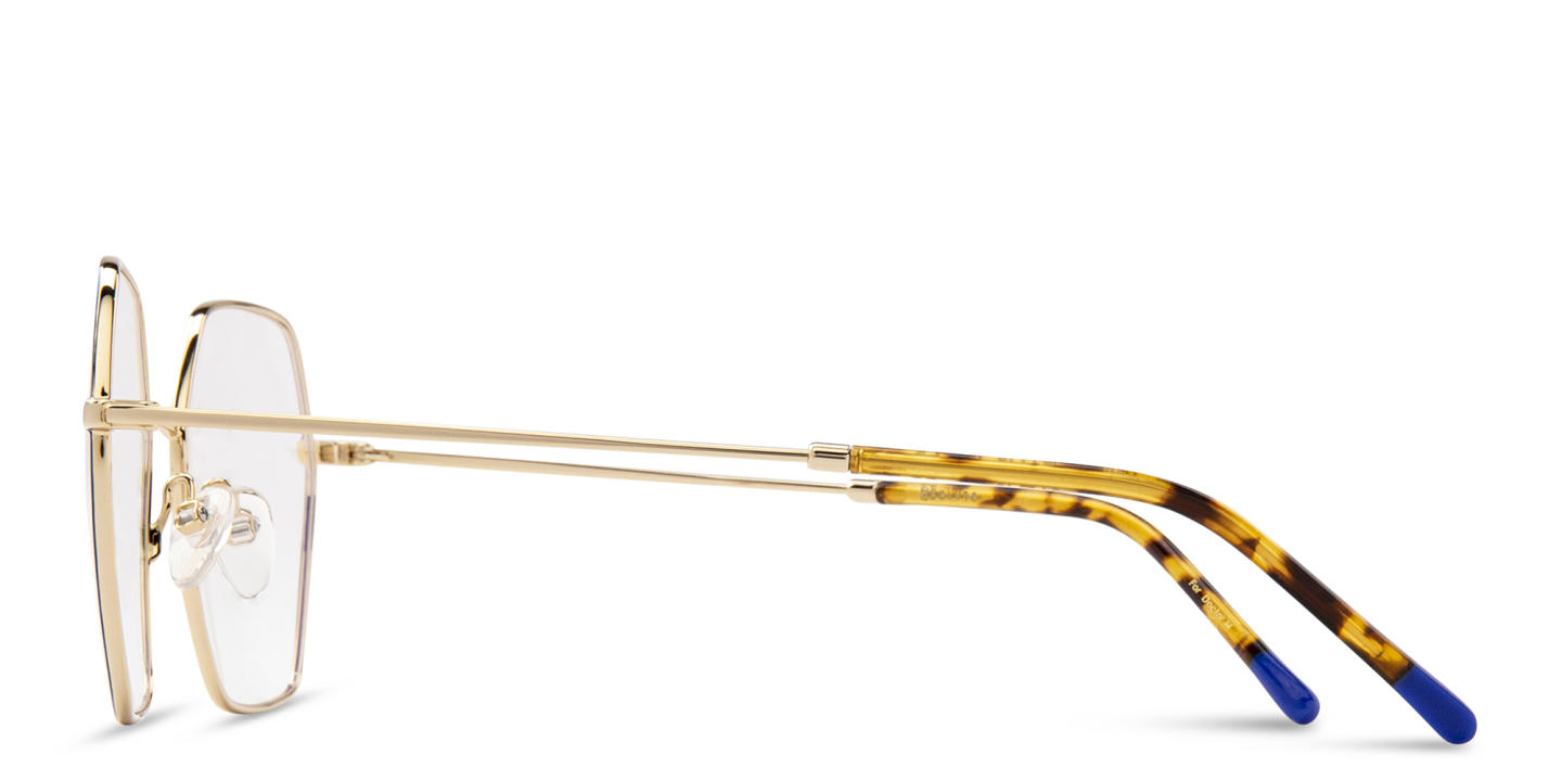 Belvie Oversized Irregular Eyeglasses in Blue – Product Photo 2