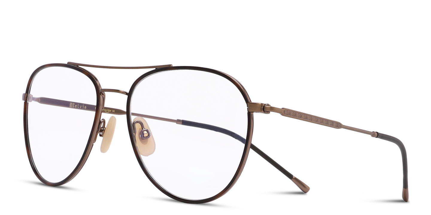 Belvie Aviator Eyeglasses in Brown – Product Photo 1