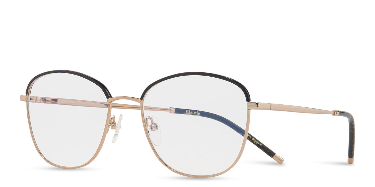 Shop Belvie Square Eyeglasses in Black online.