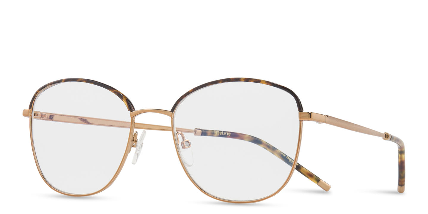 Shop Belvie Square Eyeglasses in Tortoise online.