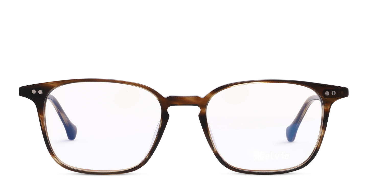 Belvie Unisex Square Eyeglasses in Havana – Product Photo 0