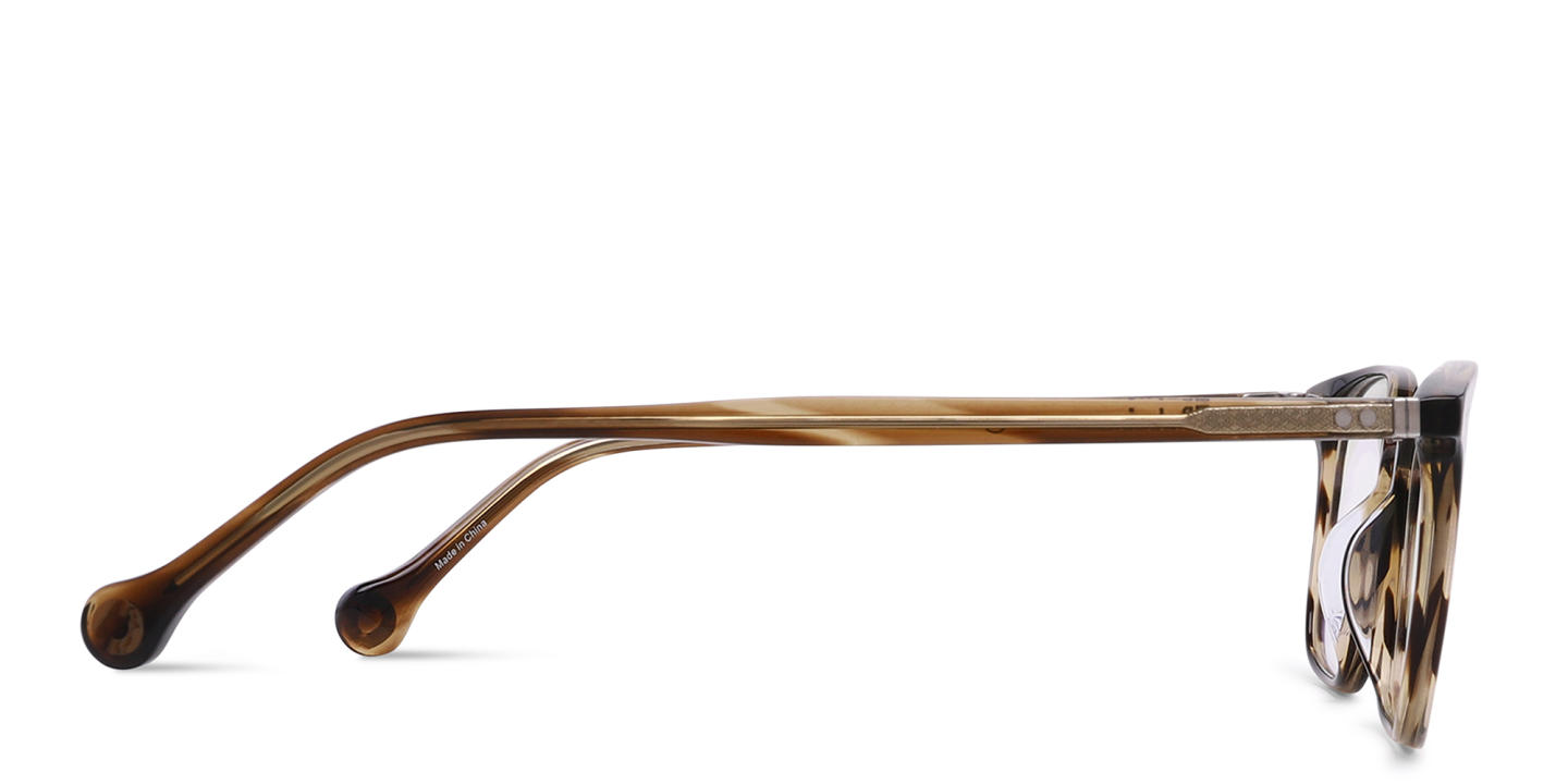 Belvie Unisex Square Eyeglasses in Havana – Product Photo 3