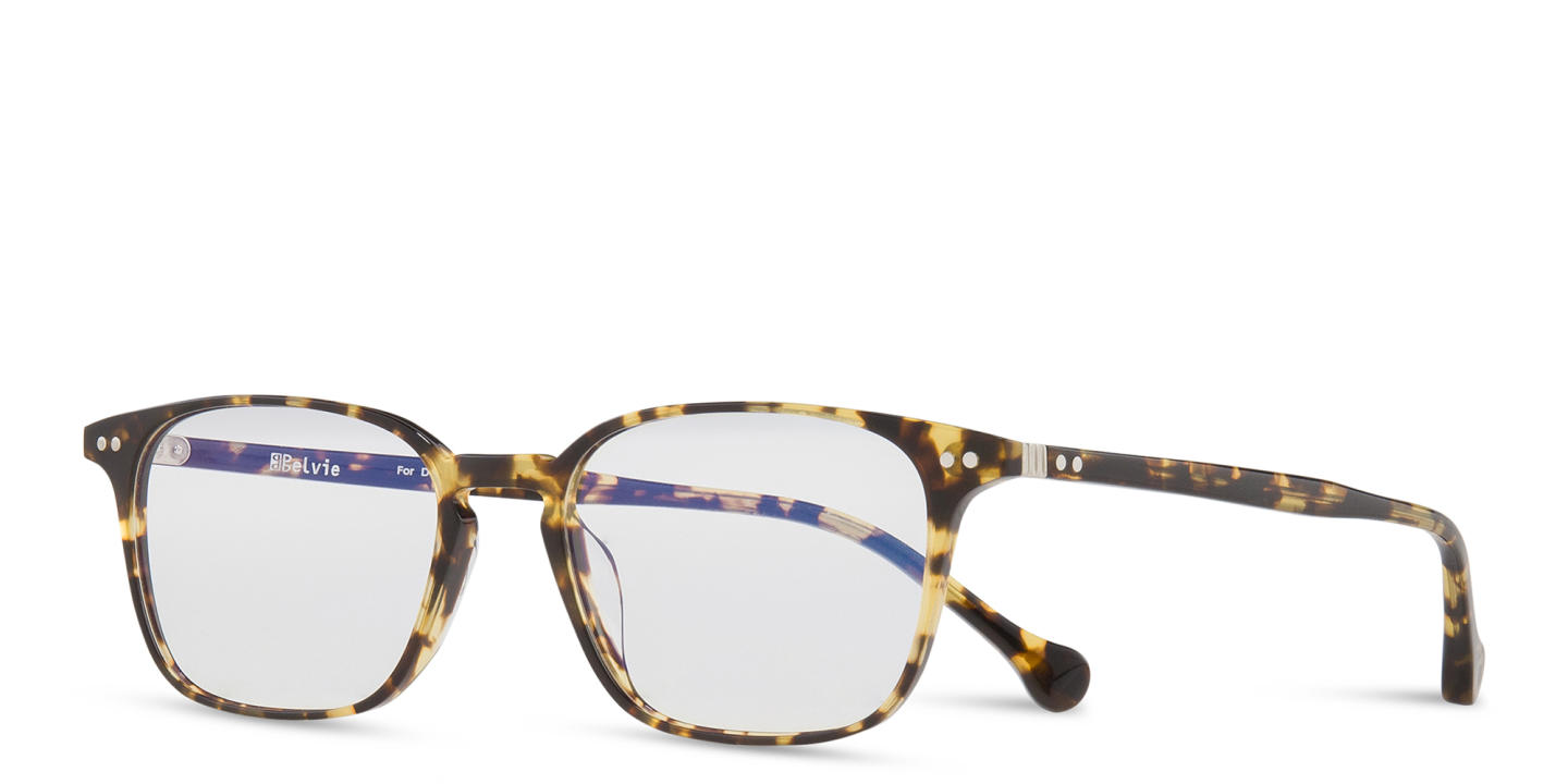 Belvie Unisex Square Eyeglasses in Tortoise – Product Photo 1