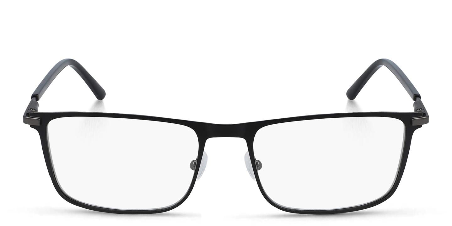 Calvin Klein Wide Rectangle Eyeglasses in Black – Product Photo 0