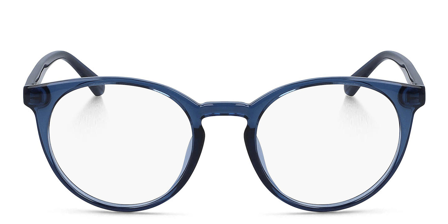 Calvin Klein Unisex Round Eyeglasses in Blue – Product Photo 0