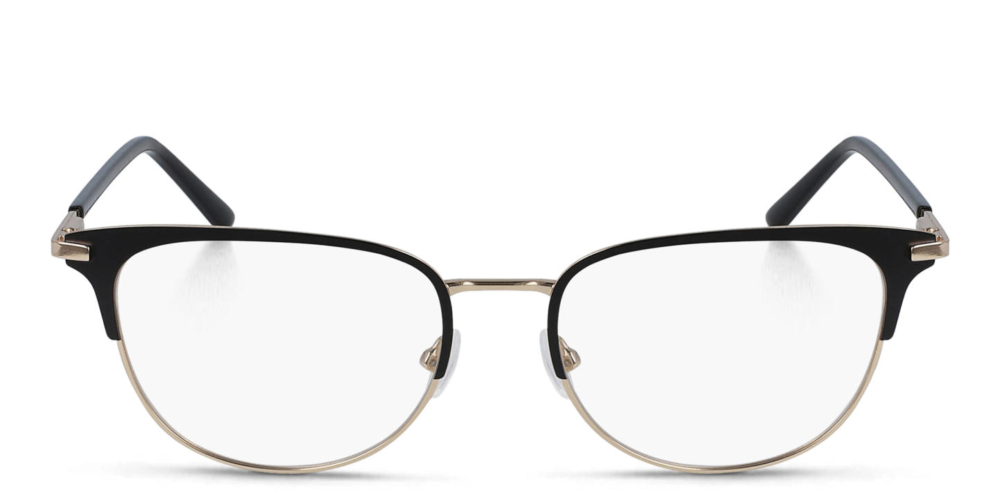 Calvin Klein Rectangle Eyeglasses in Black Gold – Product Photo 0