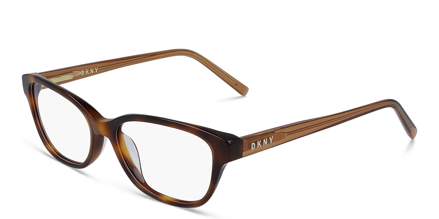Shop DKNY Square Eyeglasses in Brown online.