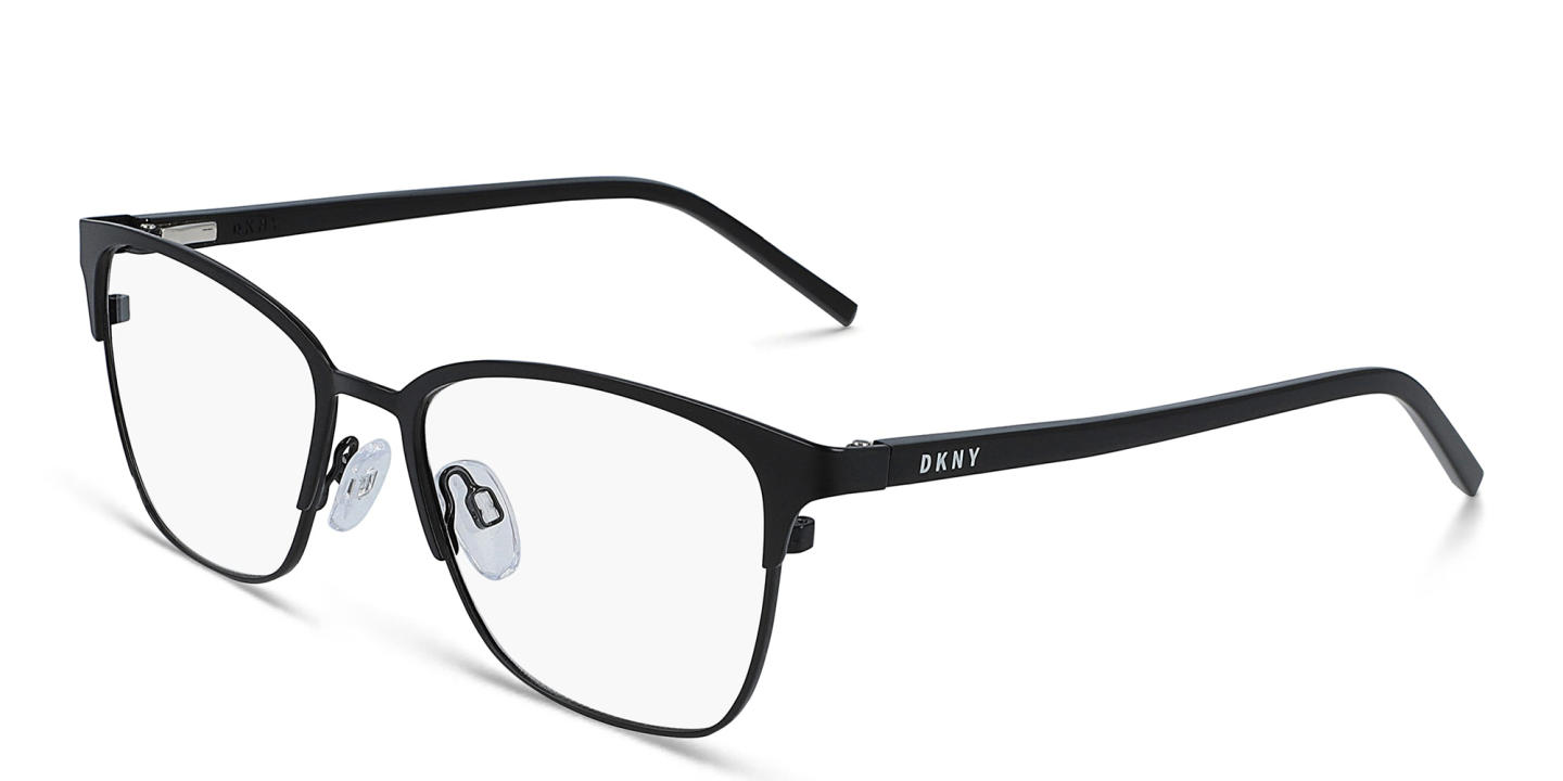 Shop DKNY Square Eyeglasses in Black online.