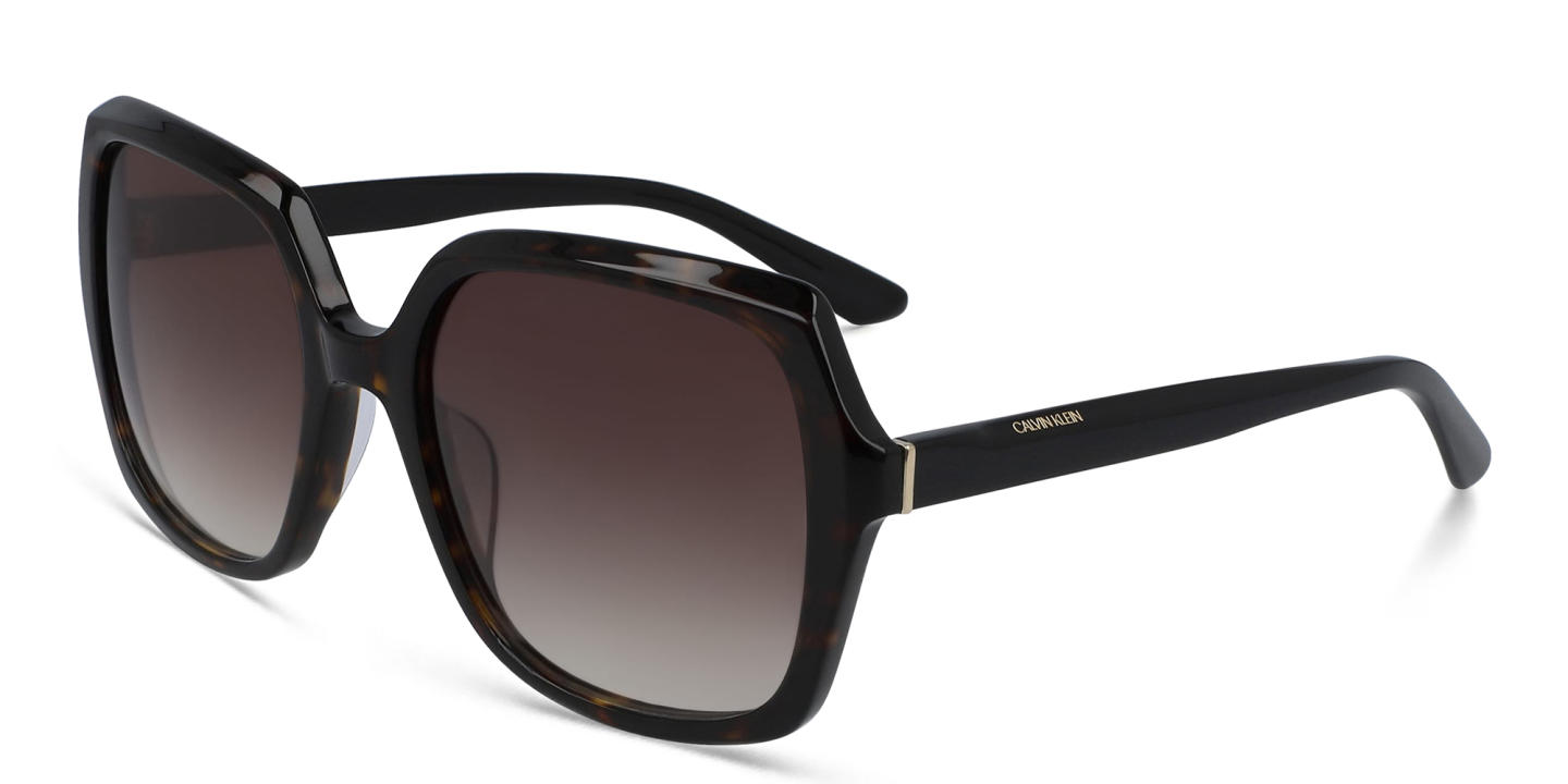 Calvin Klein Oversized Square Sunglasses in Brown – Product Photo 1