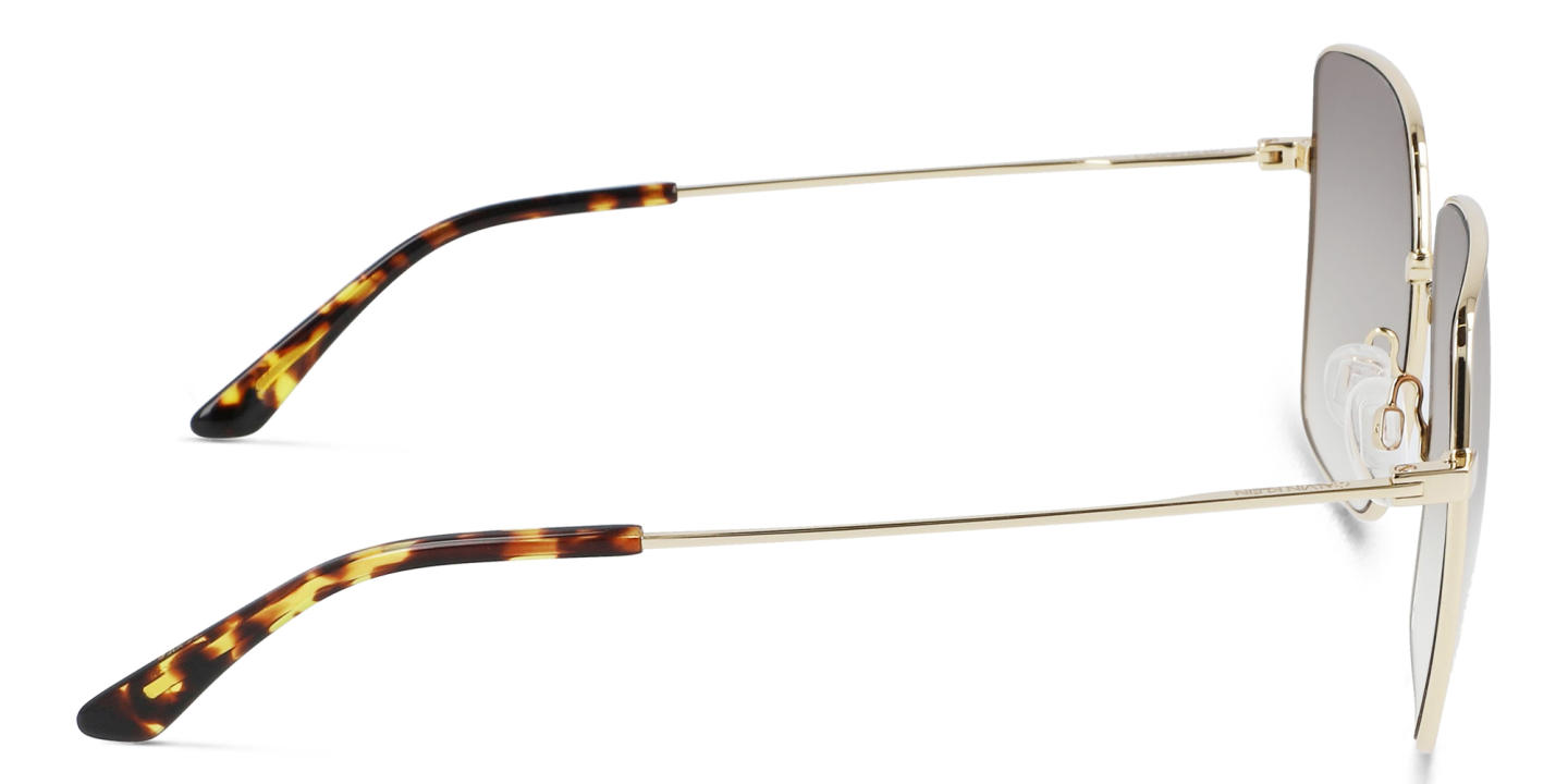 Calvin Klein Oversized Square Sunglasses in Gold – Product Photo 2