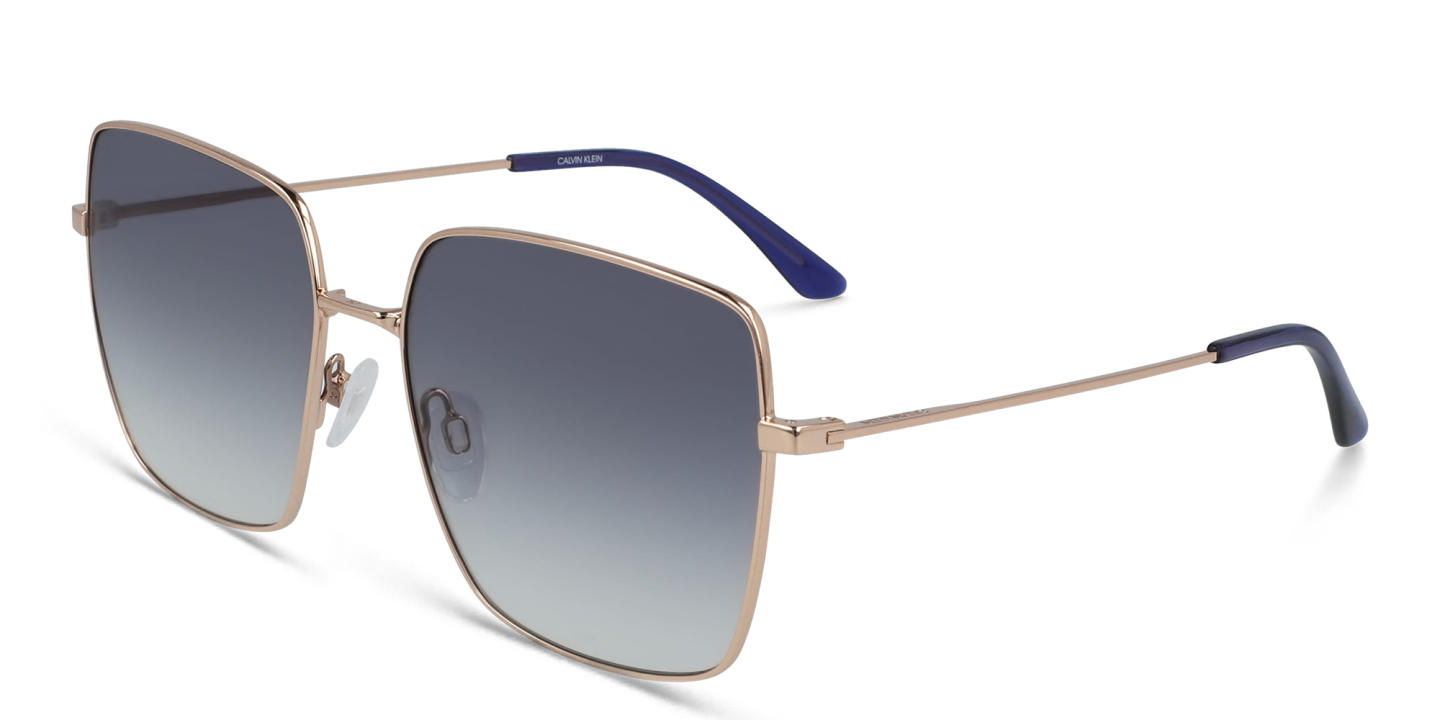 Calvin Klein Oversized Square Sunglasses in Gold – Product Photo 1