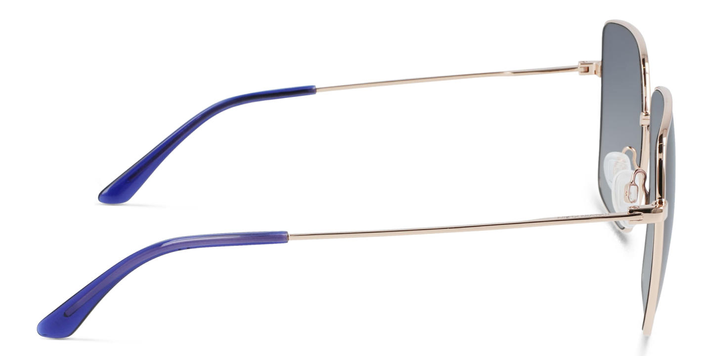 Shop Calvin Klein Oversized Square Sunglasses in Gold online.