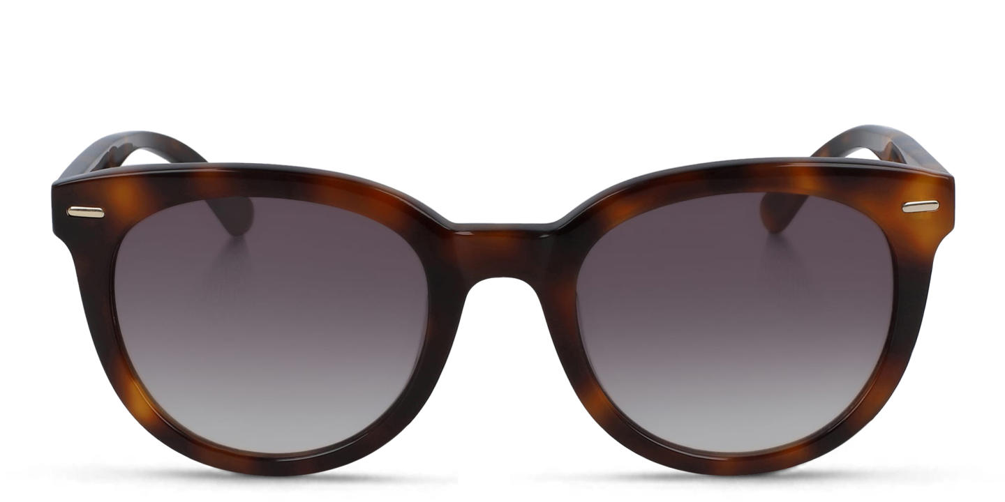 Shop Calvin Klein Round Sunglasses in Havana online.