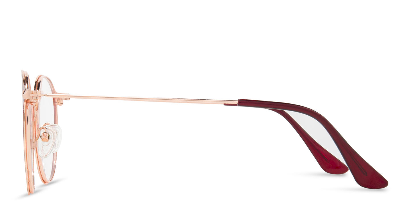 Shop Sunoptics Oversized Round Eyeglasses in Red online.
