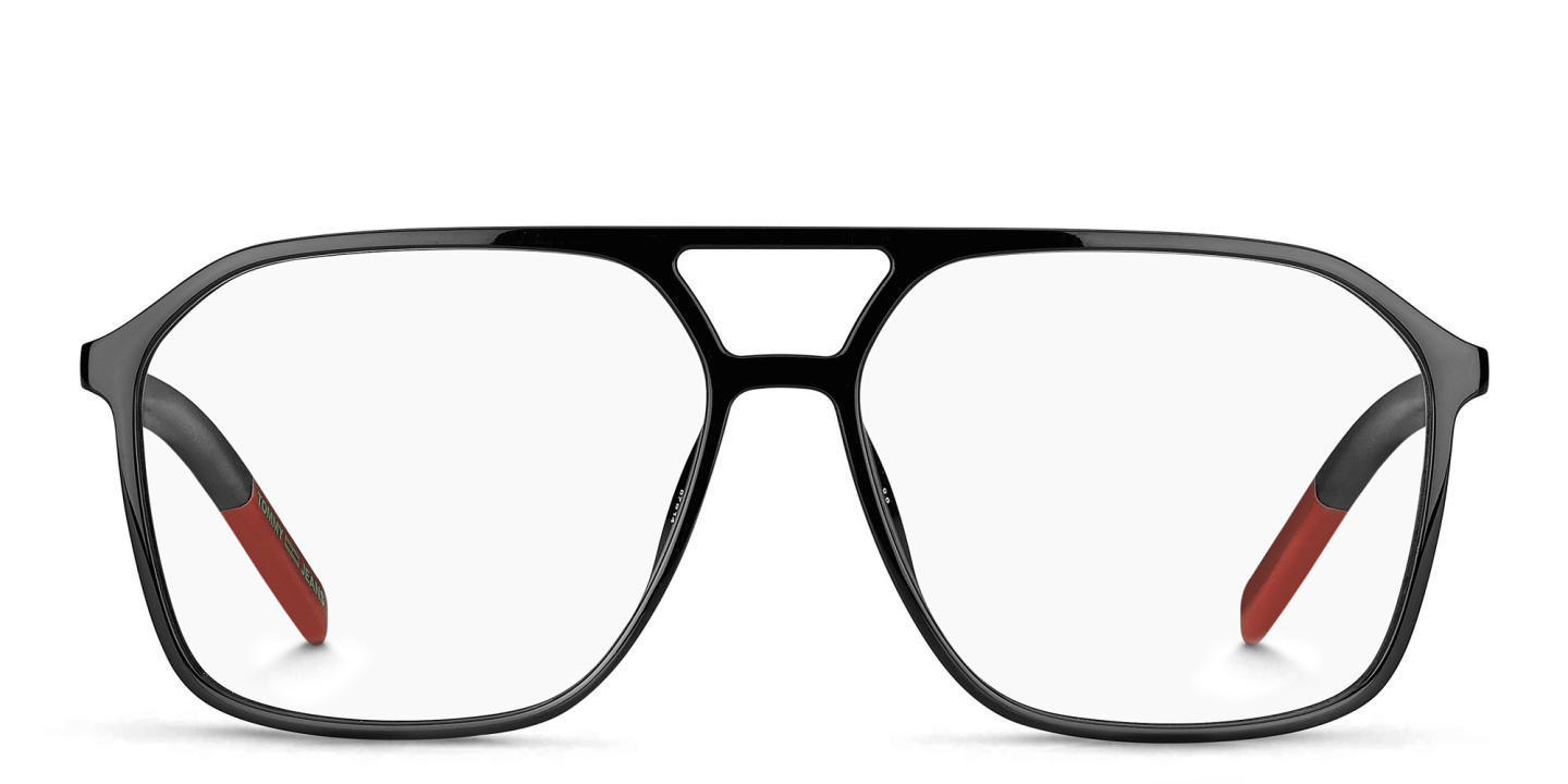 Tommy Hilfiger Wide Aviator Eyeglasses in Black – Product Photo 0