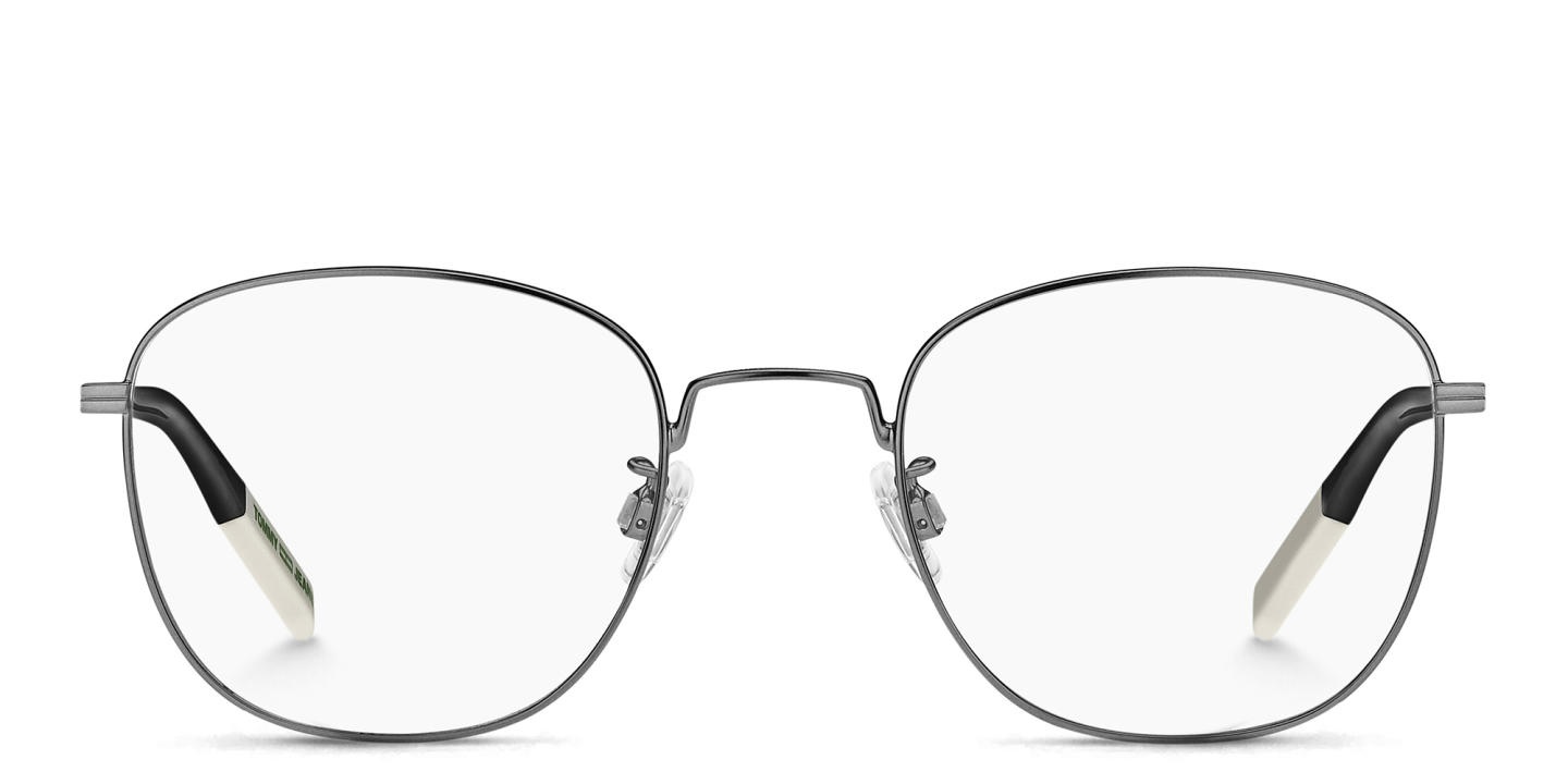 نظارات طبية مربّعة من تومي هيلفيغر بلون رمادي - صورة المنتج 0