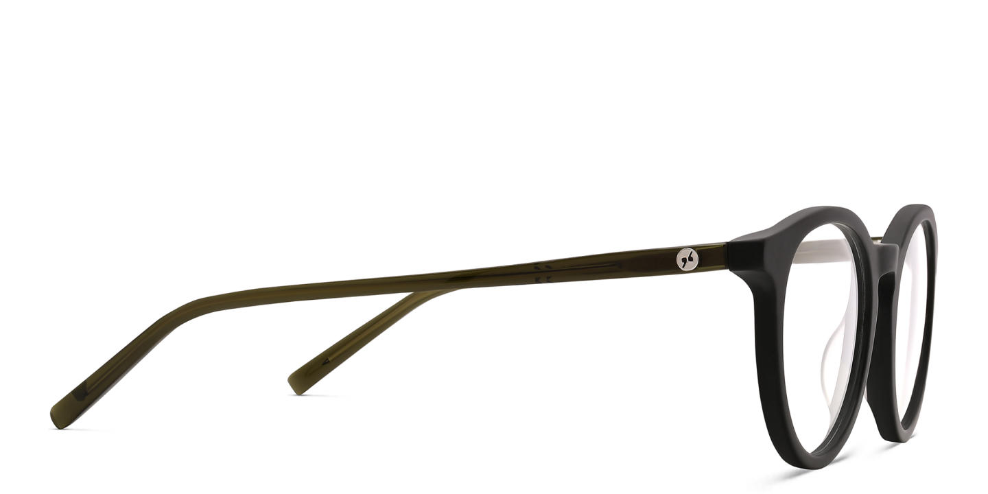 EYE'M Round Eyeglasses in Black – Product Photo 3