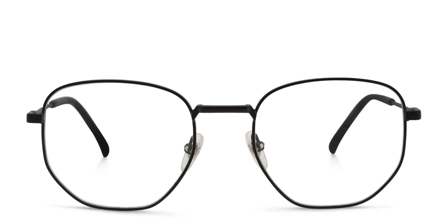 Shop EYE'M Irregular Eyeglasses in Black online.