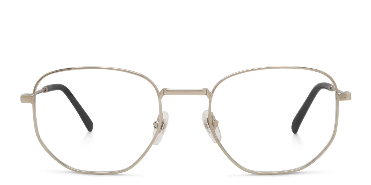 Shop EYE'M Irregular Eyeglasses in Silver online.