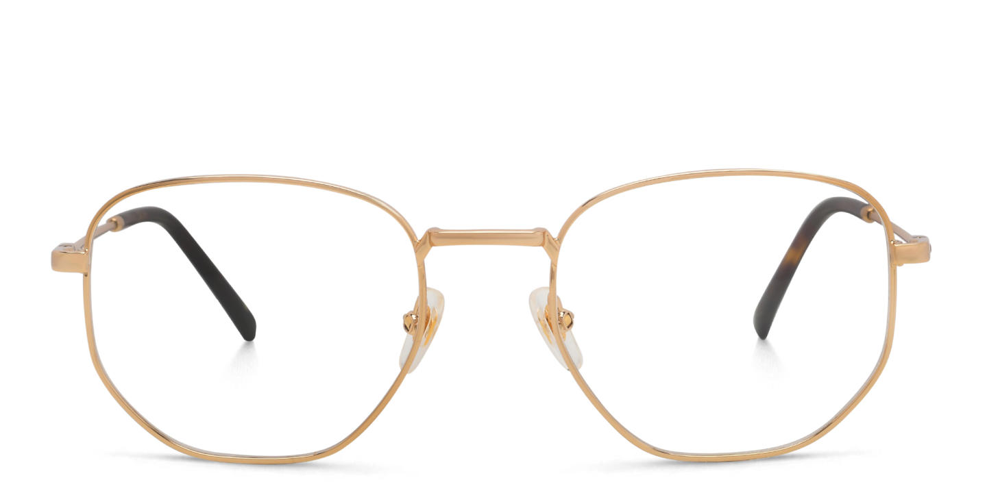 EYE'M Irregular Eyeglasses in Gold – Product Photo 0